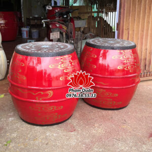 Trống da trâu sử dụng cho đình chùa