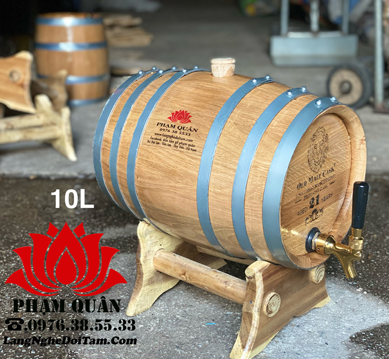 Thùng gỗ sồi 10l