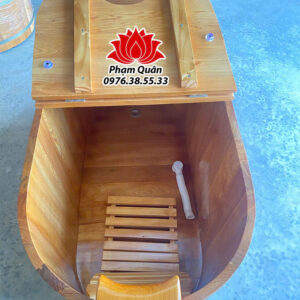 Bồn tắm gỗ Pơ mu xông hơi