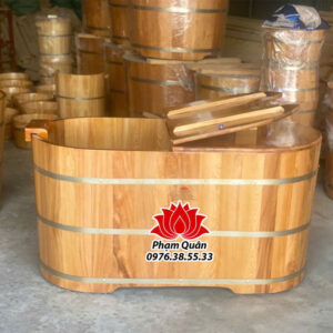 Thùng tắm gỗ Pơ mu cao cấp
