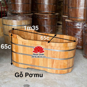 Thùng tắm gỗ Pơ mu cao cấp